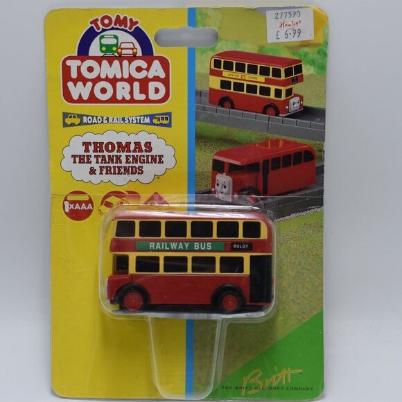 BULGY Motorized Red Bus 1995 TOMY Thomas & Friends Trackmaster Railway Train - Picture 1 of 10